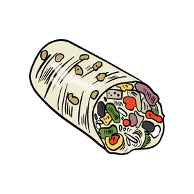 Burrito drawing clipart