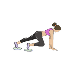 Fitness girl training clipart