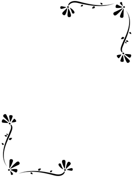 Flourish frame black and white clipart