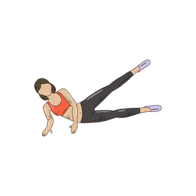 Fitness girl training clipart