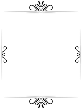 Frame border black and white clipart