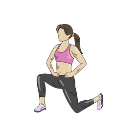 Girl doing gymnastics cartoon clipart