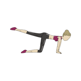 Girl doing gymnastics cartoon clipart