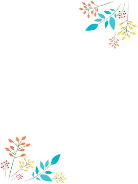 Corner flower border clipart