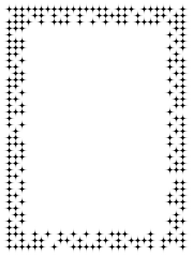 Border black and white clipart