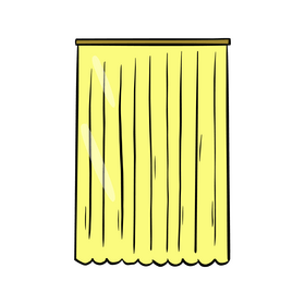Yellow curtain clipart