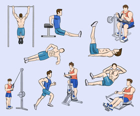 Gym training vector