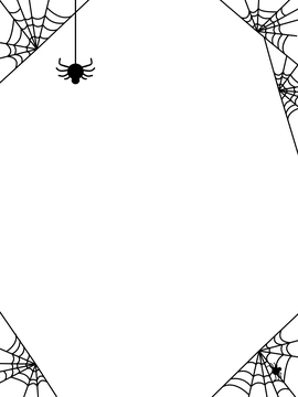 Spider web frame black and white clipart