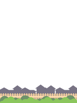 City, building, house border clipart