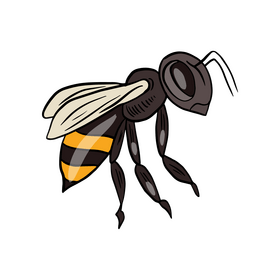 Cartoon bee clipart