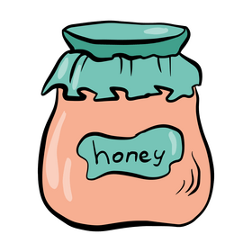 Jar of honey clipart