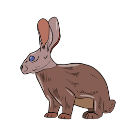 Free hare illustration clipart