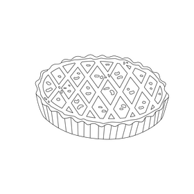 Pastafrola black and white clipart
