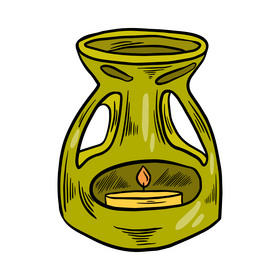 Spa candle illustration clipart