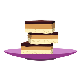 Caramel slice clipart