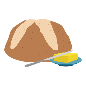 Damper bread clipart
