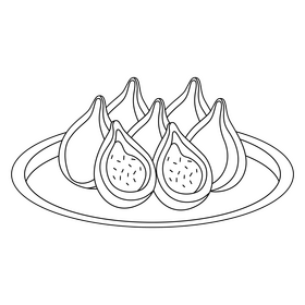 Coxinha black and white clipart