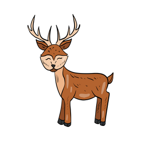 Cartoon deer clipart