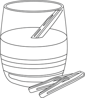 Eggnog black and white clipart