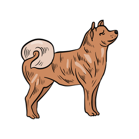 Cute dog pet clipart