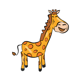 Giraffe cartoon clipart