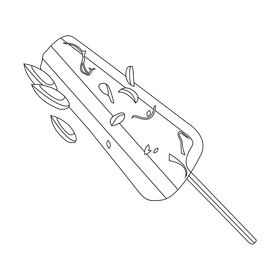 Kulfi ice cream black and white clipart