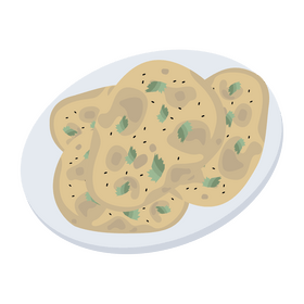 Oven baked naan clipart
