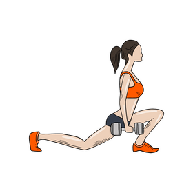 Sports girl training cartoon clipart