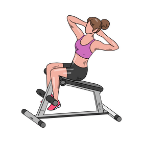 Sportswoman in gym illustration clipart