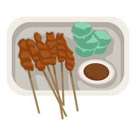 Satay Indonesian food clipart
