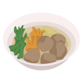 Meatball soup clipart