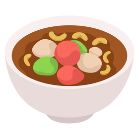 Wedang ronde Indonesian food clipart
