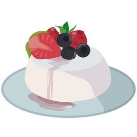 Panna cotta clipart