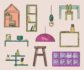 Childrens room vector