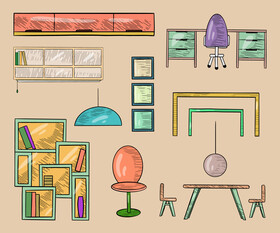 Childrens room vector