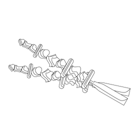 Yakitori Japanese food black and white clipart