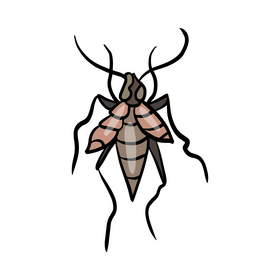 Cartoon butterfly pest clipart