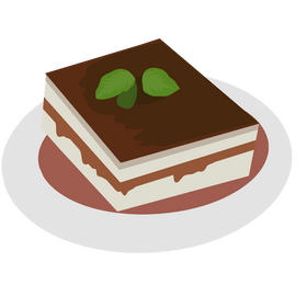 Tiramisu dessert clipart