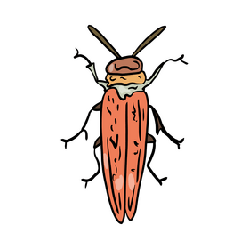 Orange forest bug clipart