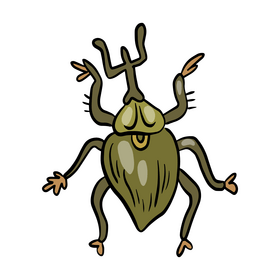 Green leaf beetle clipart