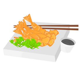 Shrimp tempura clipart