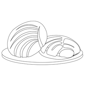 Conchas black and white clipart