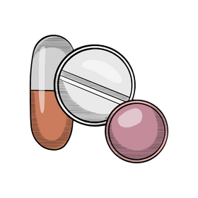 Medicine pills cartoon clipart