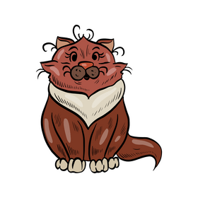 Cute cat animal clipart