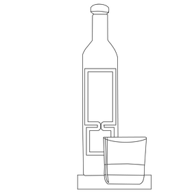 Tequila black and white clipart