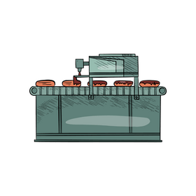 Cake production clipart
