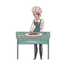 Girl confectioner clipart