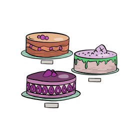 Cakes cartoon clipart