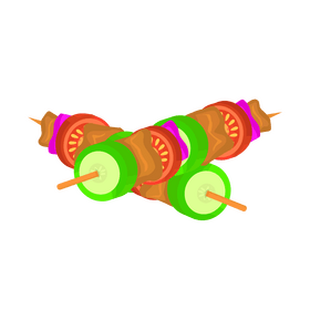 Sosatie kebab clipart