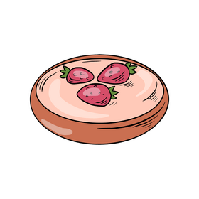 Strawberry pie clipart